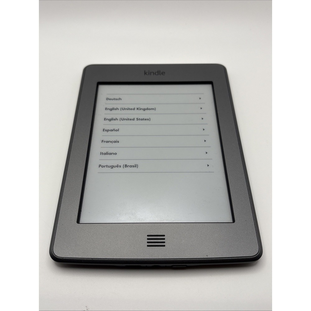 Amazon Kindle Wi-Fi E-Reader Silver 6" 4GB 4th Gen D01200 Tested + Working